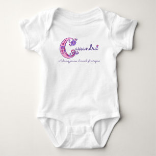 Cassandra name meaning letter C monogram Baby Bodysuit