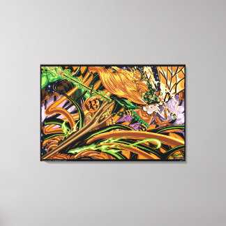 Cassandra Rides the Halloween Dragon Stretched Can Canvas Print