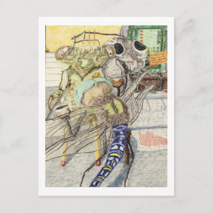 Cassandra The Cicada Has A Lie Detector Test Postcard