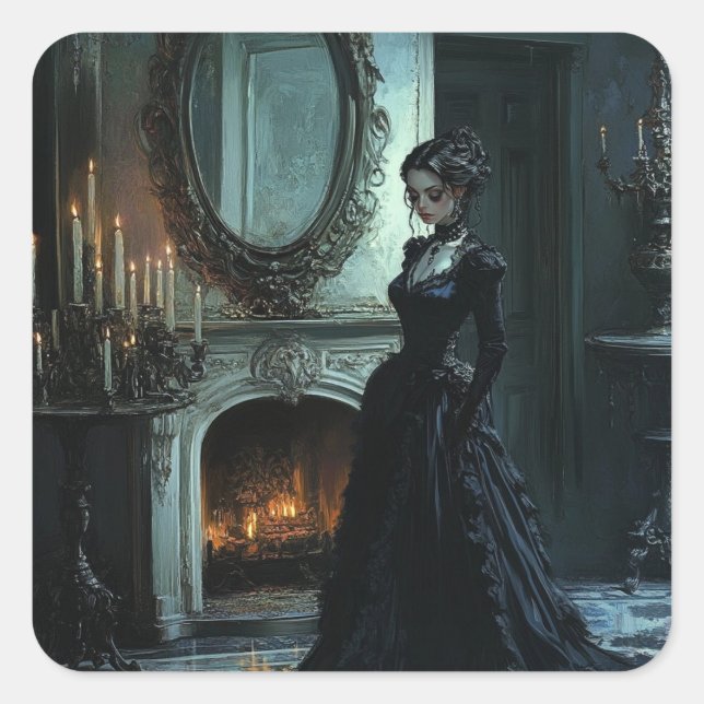 Cassandra Thinking Square Sticker (Front)