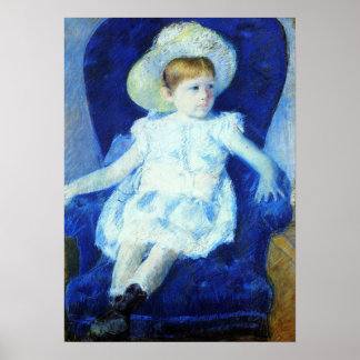 Cassatt - Elsie In Blue Chair 1880 Poster