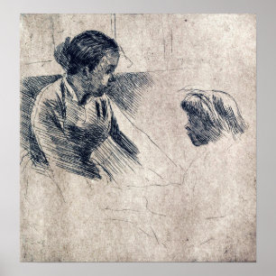 Cassatt - Susan and Child Facing Each Other Poster