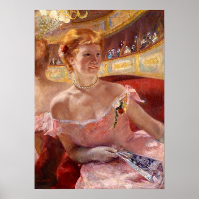 Cassatt - Woman With Pearl Necklace In Loge Poster (Front)
