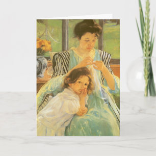 Cassatt's Young Mother Sewing, Happy Mother's Day Card