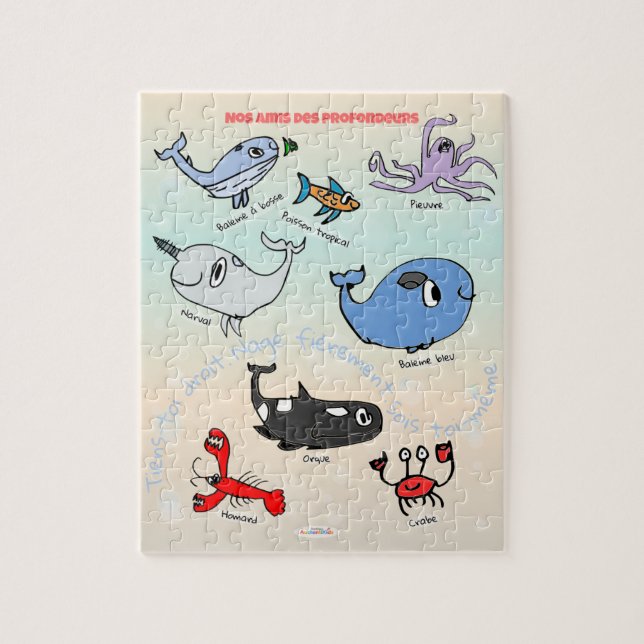 Casse-tête “Nos amis des profondeurs”  Jigsaw Puzzle (Vertical)