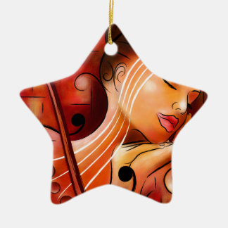 Casselopia - Violin dream Ceramic Ornament