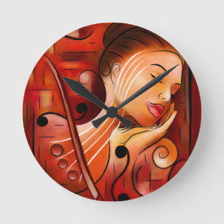 Casselopia - Violin dream Round Clock