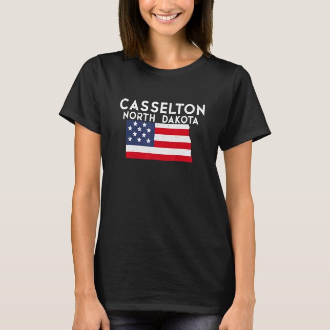Casselton North Dakota USA State America Travel T-Shirt (Front)