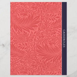 Casseroles   Recipe Divider   Vintage Red Floral