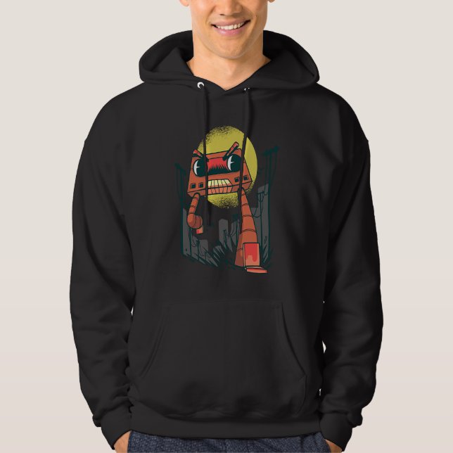 cassette 90's 80's angry music hoodie (Front)