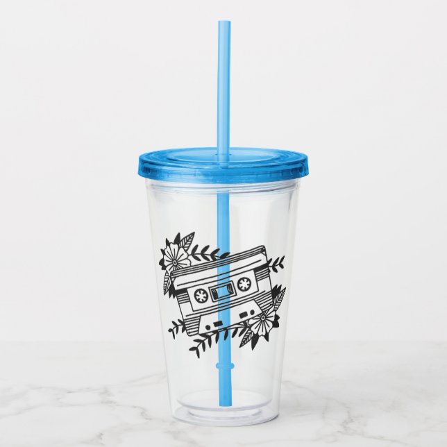 Cassette Acrylic Tumbler (Front)