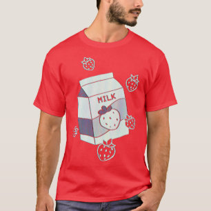Cassette Futurism Strawberry Milk Retro Futurism V T-Shirt