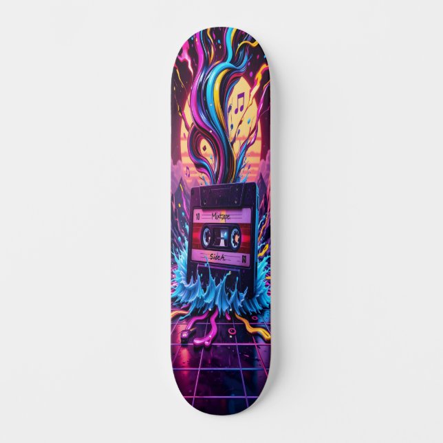Cassette Meltdown - Retro Vibes Edition 2 Skateboard (Front)
