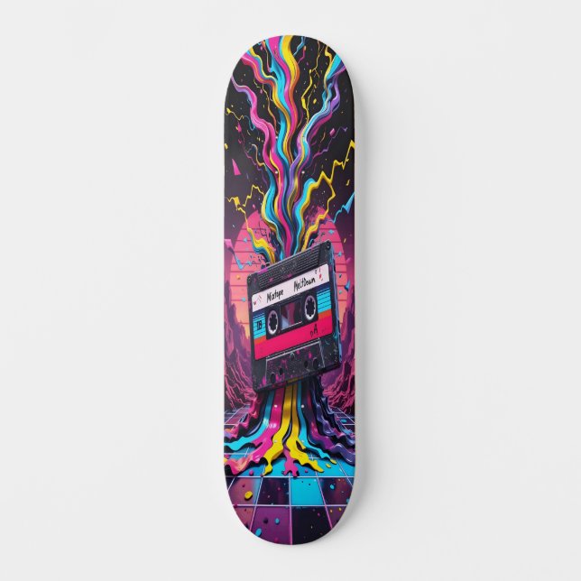 Cassette Meltdown - Retro Vibes Edition 4 Skateboard (Front)