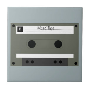 Cassette, Mixed Tape Ceramic Tile