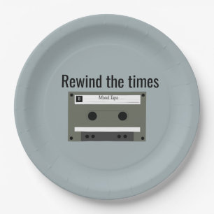 Cassette, Mixed Tape Paper Plate