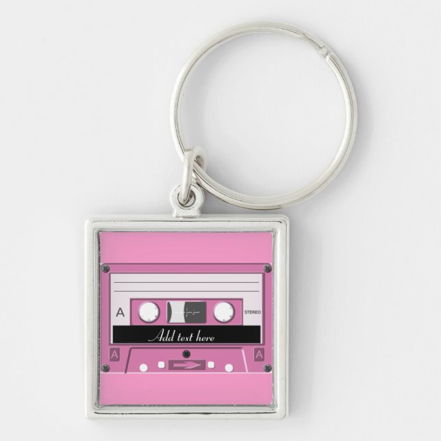  Cassette,Old School_ Key Ring (Front)