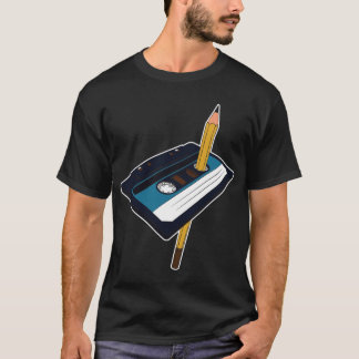 Cassette Pencil Pen Audiocassette Mixtape Gift T-Shirt