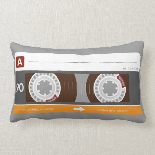 Cassette Tape American MoJo Lumbar Pillow