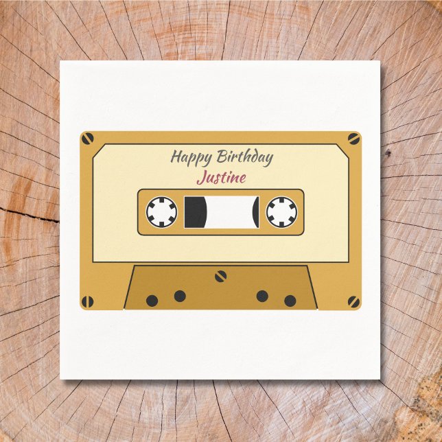 Cassette Tape Birthday Napkin  (Cassette Tape Birthday Napkin )