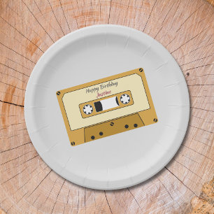 Cassette Tape Birthday Paper Plate