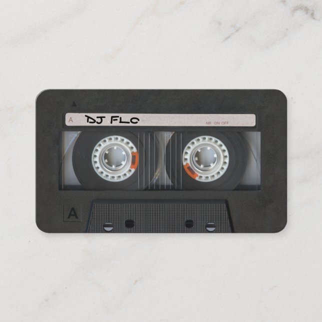 Cassette Tape Business Cards for DJ's (Front)