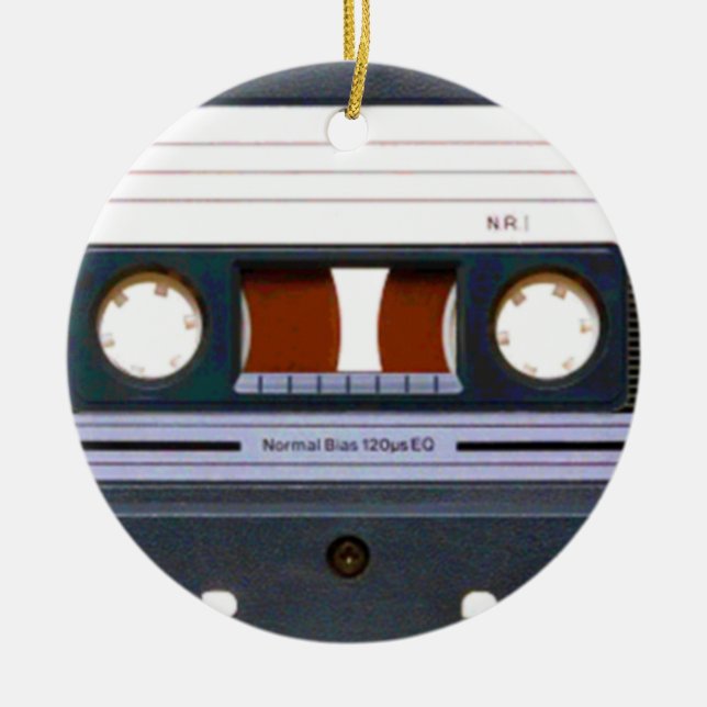 Cassette Tape Ceramic Ornament (Front)