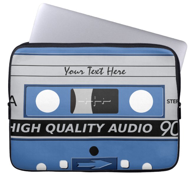 Cassette Tape custom laptop sleeves (Front)