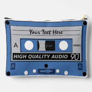 Cassette Tape custom text Accessory Pouch