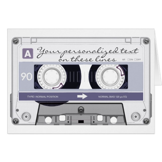 Cassette tape - grey - (Front Horizontal)