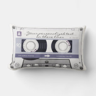 Cassette tape - grey - lumbar cushion
