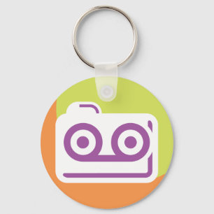Cassette Tape Icon Key Ring