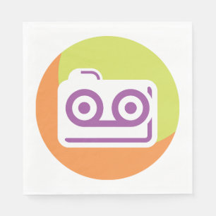 Cassette Tape Icon Vintage 80s 90s Style Music Napkin