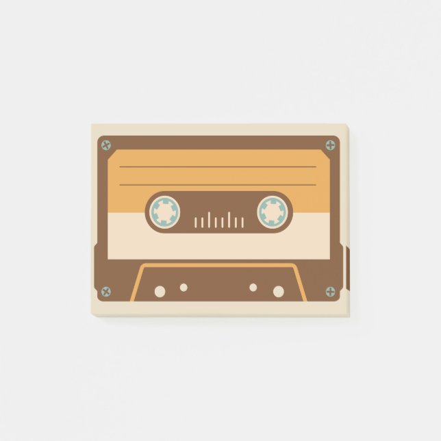 Cassette Tape Illustrated Post-It Notes (Front)