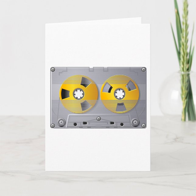 Cassette Tape Illustration Vintage Music Lover  Card (Creator Uploaded)