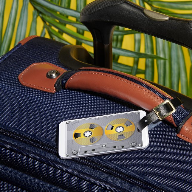Cassette Tape Illustration Vintage Music Lover  Luggage Tag (Creator Uploaded)