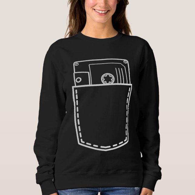 Cassette Tape in my pocket on my chest close to my Sweatshirt (Front)