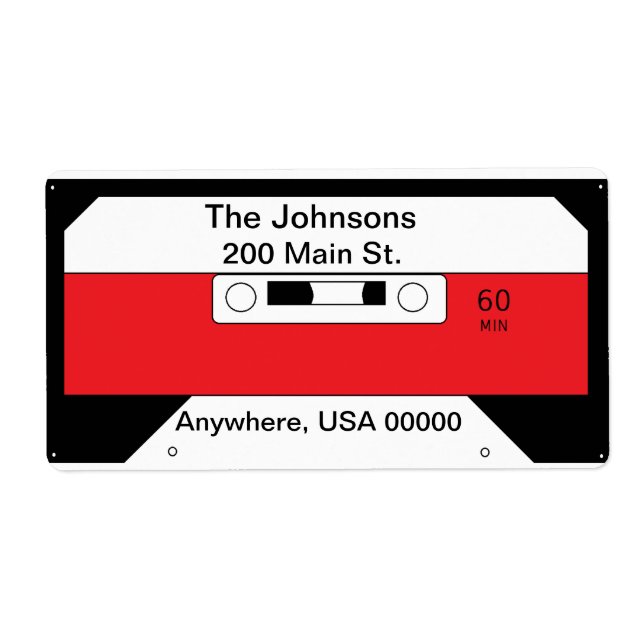 "Cassette Tape" Label (Front)