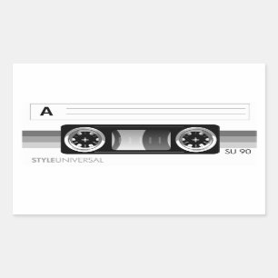 Cassette tape label grey sticker