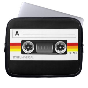 Cassette tape label laptop sleeve