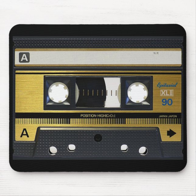 Cassette Tape Old School Retro Design Mouse Pad (Front)