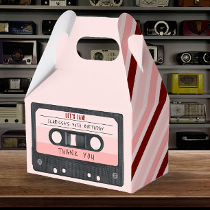 Cassette Tape Pink Retro Birthday Party Favour Box