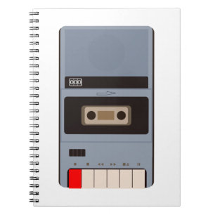 Cassette Tape Recorder Notebook