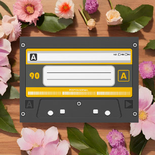 Cassette Tape Retro 70's Music Wedding Envelope