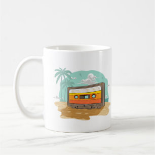 Cassette Tape Retro  80’s on the Beach Rewind Coffee Mug