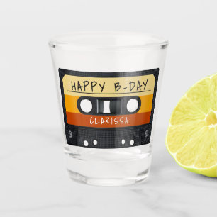 Cassette Tape Retro Birthday Party Shot Glass