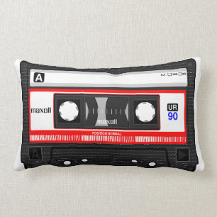 Cassette Tape Retro Lumbar Cushion