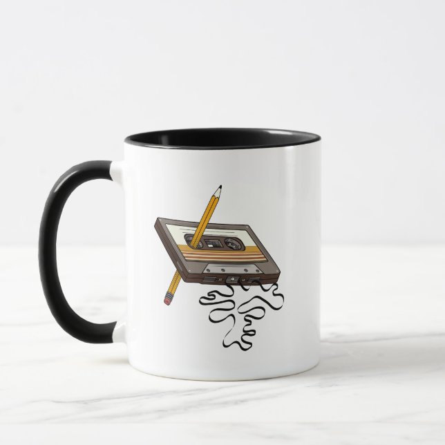 Cassette Tape Retro Rewind 80’s Style Mug (Left)