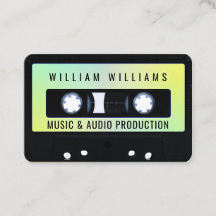Cassette tape retro style business card