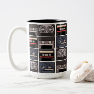 Cassette Tape Retro Two-Tone Coffee Mug